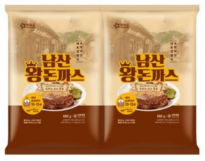 아워홈 남산 왕돈까스, 680g, 2개