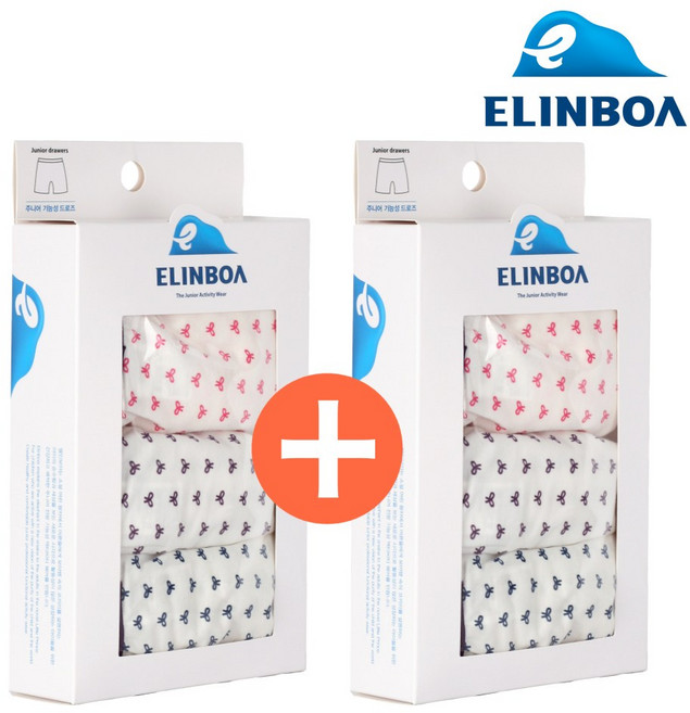 1+1 [엘인보아] 주니어 여아 무형광 스판 드로즈_칼라리본 3종