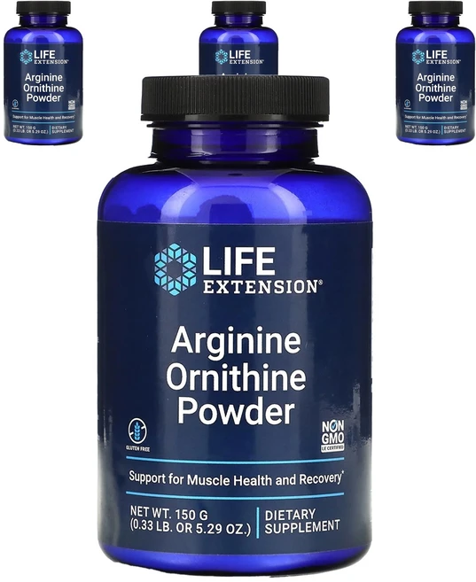 라이프익스텐션 아르기닌 오르니틴 파우더, 150g, 4개 - 쿠팡