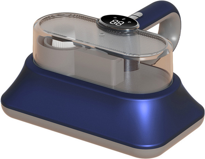 無線家用充電除蟎儀器紫外線香薰殺菌去除蟎蟲超大吸力牀上吸塵器, 一台, 藍色【紫外線殺菌+智能數屏顯+濾芯】