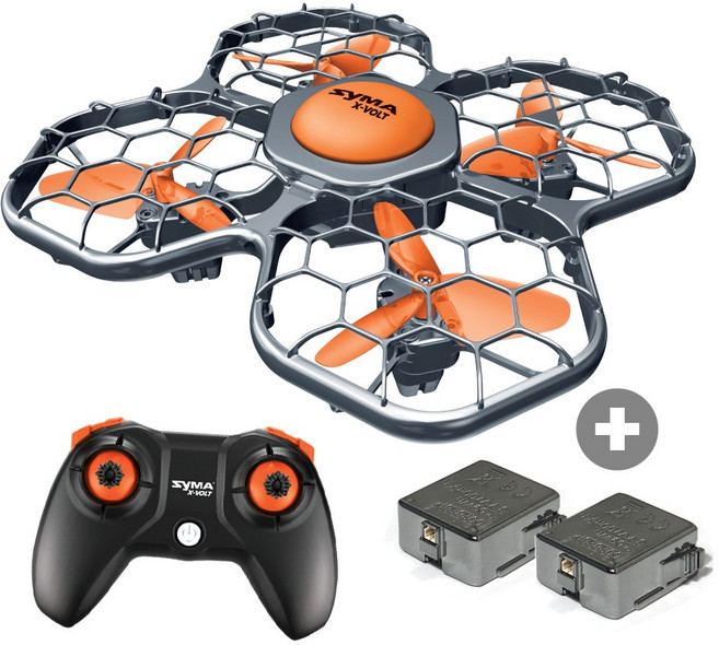 시마드론 X-VOLT 헤드리스 모드 입문용 드론 안정적인 비행 자동 이륙 착륙, 오렌지, 1개