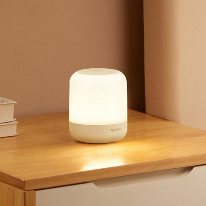 고네오 미니 무드등 수유등 LED 터치 충전식 삼색변환 디밍, .화이트