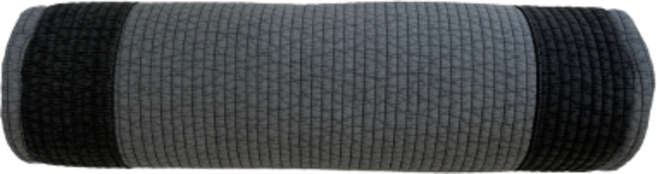 토라의집 경추 원형 목베개, 12cm(중원), 투톤 그레이, 편백큐브, 1개