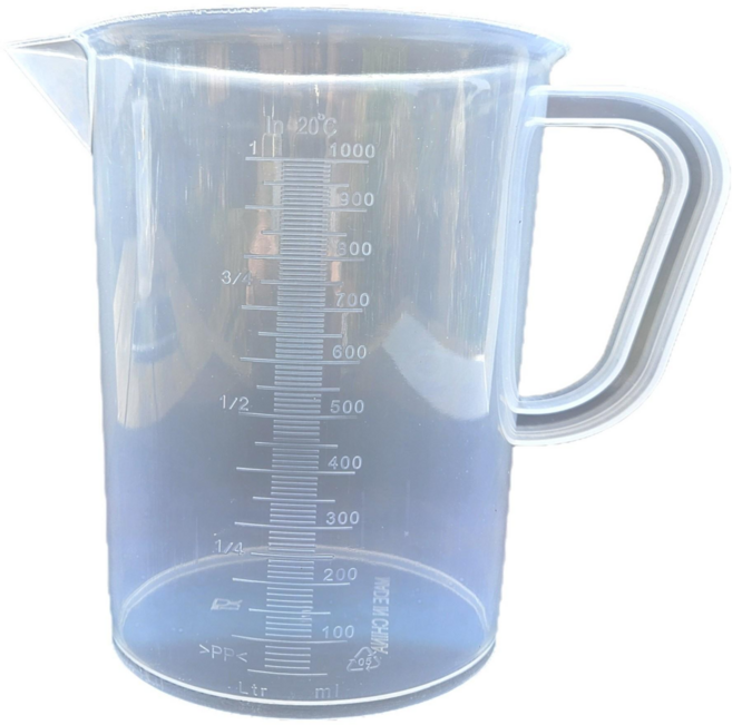 플라스틱 비커(비이커) / 계량컵, 1개, 5L, 반투명