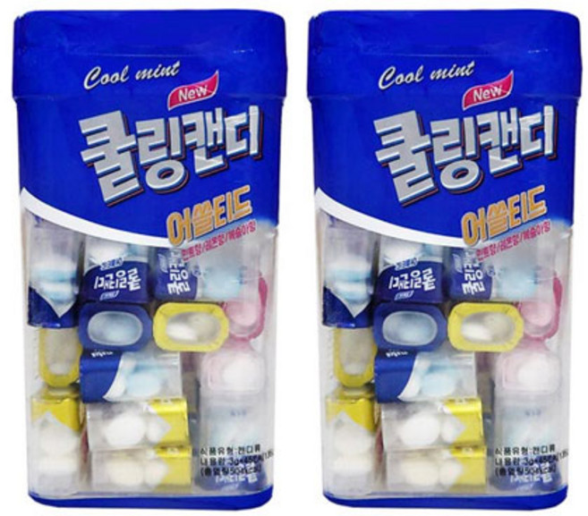 쿨링캔디 어쏠티드 캔디 135g(45입) x 2통, 1세트