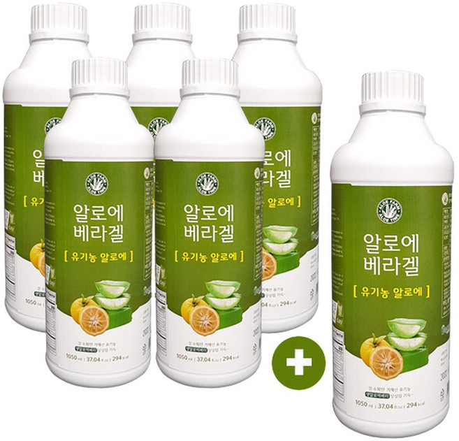 먹는알로에 거제 농장 알로에베라겔 1050ml 6개, 1.05L