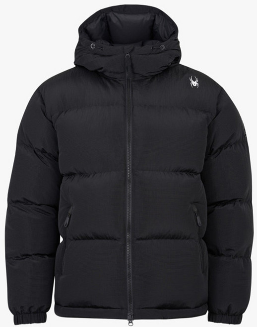 [스파이더 본사 직영] 공용 립스탑 후드 다운 자켓 SPIWCNDJ301UBLK