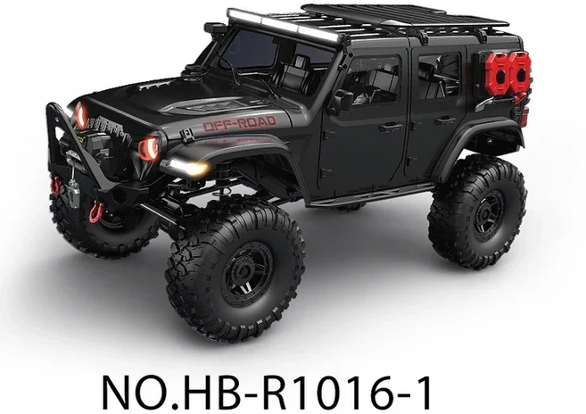 HB R1011 1 랭글러 1:10 스케일 RC카 4륜 구동 오프로드 차량 (전동 윈치 및 디퍼렌셜 포함) 14세 이상용, 01 R1016V1