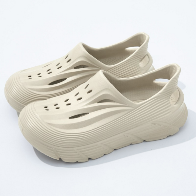 IAWI 남녀공용 경량 쿠션 리커버리 슬리퍼 무중력 클로그 슬립온