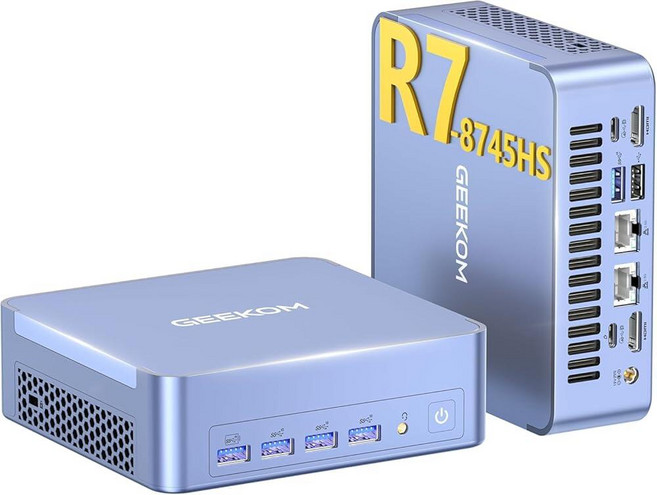 GEEKOM AX8 Max Silent Operation 미니 PC 오피스/멀티태스킹/NAS AMD 라이젠 7 8745HS |16GB DDR5 1TB SSD |윈도우 11, GEEKOM AX8 Max Silent Operatio