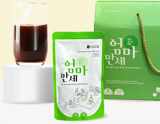 산모앤 백설즙 천연 잉어즙 국산 100ml 30팩 임산부 임신중 출산후 모유수유 음식, 1박스