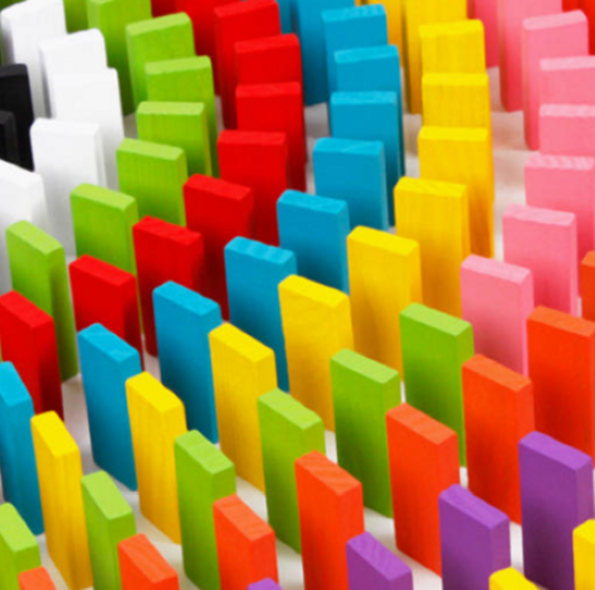 민화샵 원목 도미노 100조각/만들기/놀이/창작/장난감