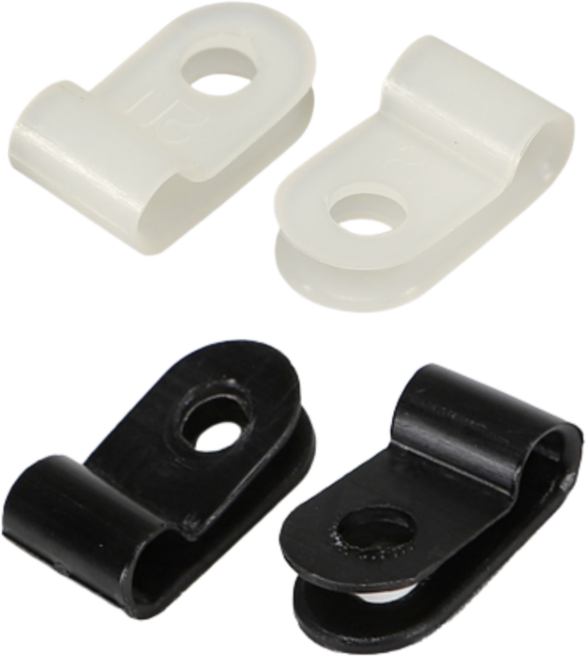 PVC 새들 전선고정 케이블 클램프 3N 10개 단위, 백색, 5N(10개)