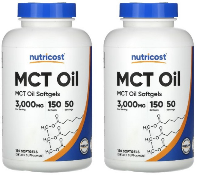 뉴트리코스트 MCT 오일 3000mg 150소프트젤 2병, 150정, 2개