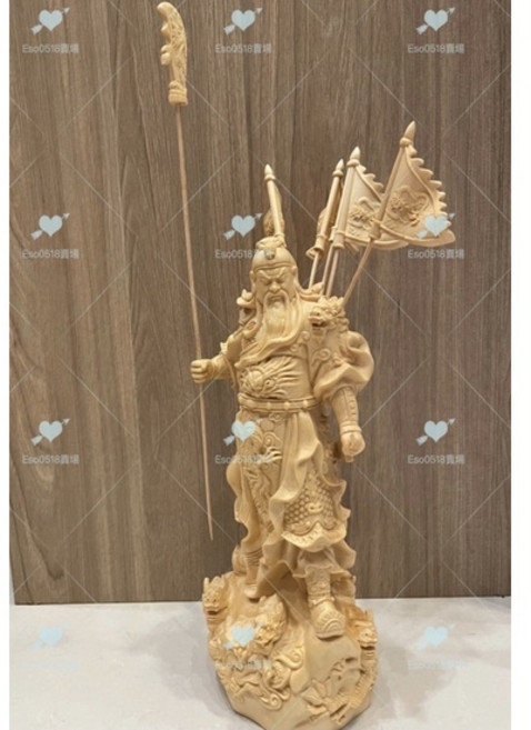 泓潤 加拿大檜木 招財關公 擺件, 1個
