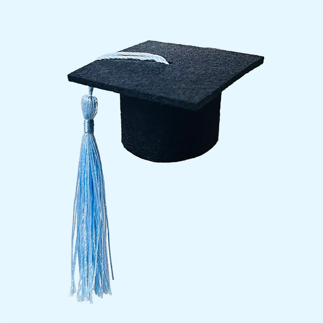 미니학사모 졸업식 풍선 꽃다발 장식, 50개, 스카이