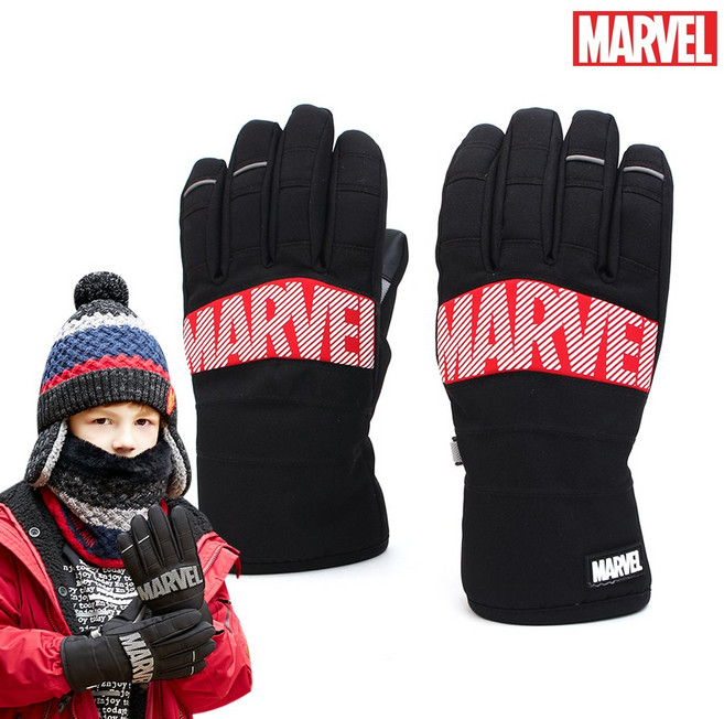 키즈노리 마블 아동 주니어 스키장갑