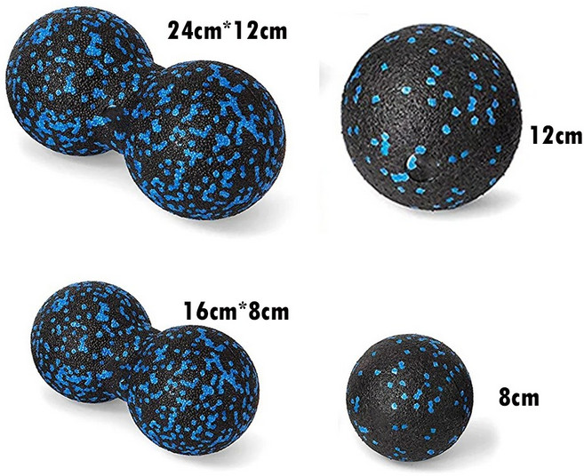 근막 마사지 폼 롤러 피트니스 공 고밀도 더블 라크로스 요가 열 깊은 근육 조직 훈련, 7. 4pcs ball set, 1개
