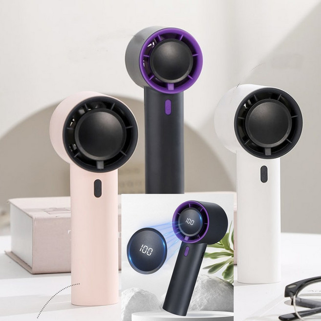 여름 필수 100단 LED 쿨링 휴대용선풍기 손풍기, 그레이, 그레이