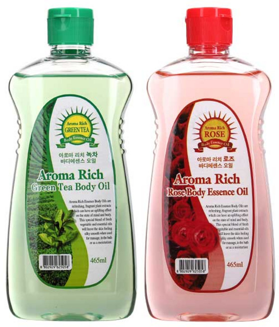 이노벨라 아로마 리치 바디 에센스 오일 녹차+로즈, 2개, 465ml