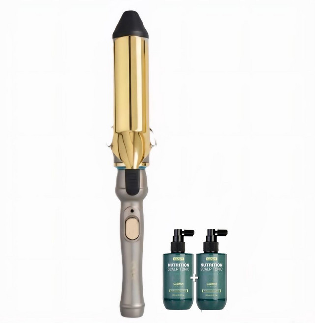 CNS월드전자 40mm 봉고데기 고데기 전문가용 컬링아이론 + 스칼프토닉 2개세트