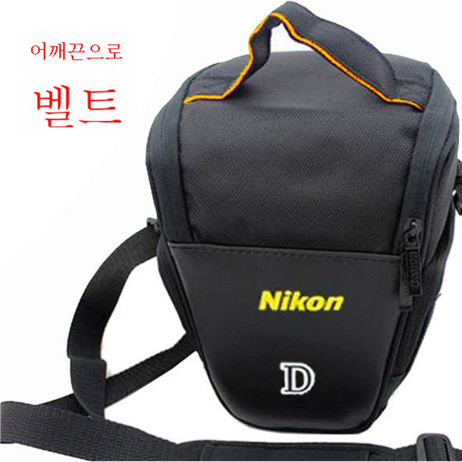 니콘 SLR 카메라백 휴대용 숄더 삼각백 D90D5500D7200D7100D7000D5600P900, D삼각형가방표준+벨트, 1개