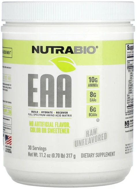신상할인판매 NutraBio EAA 무맛 317g(0.70lb) 최저가격, NutraBio EAA 무맛 317g070lb, 317g, 1개 - 쿠팡