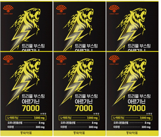 동화약품 트리플 부스팅 아르기닌 7000 오르니틴 타우린, 90개, 25g