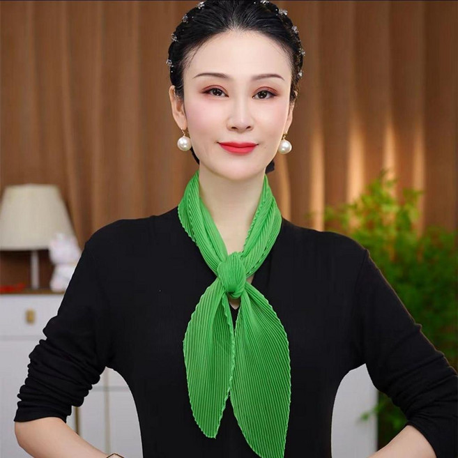 good 彩虹百搭漸變壓皺女士長條彩色夏季多功能絲巾圍巾