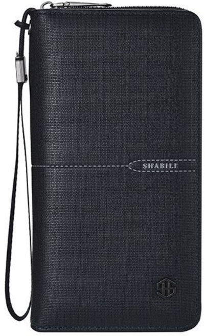 SHABILI 男士錢包 長款拉鍊皮夾