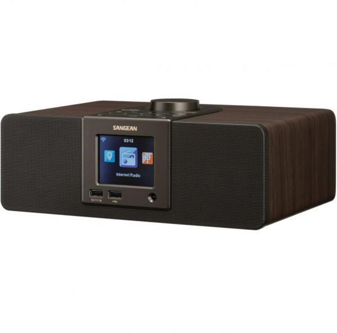 Sangean WFR-32 인터넷 라디오 AUX 블루투스 스마트 로컬 환경 관리 USB 재생 충전 디지털 나무 캐비닛, 블루투스 브라운이 장착된 Sangean WFR32 7와