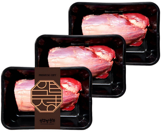 1++등급 한우 사태 900g(300gx3) | 국거리 장조림용 수육용 전골 곰탕 찜용 고급 소사태 아롱사태 혼합 미절단 투뿔한우 마장동 프리미엄 소고기 추천 [냉장] 압구정한우, 300g, 3개