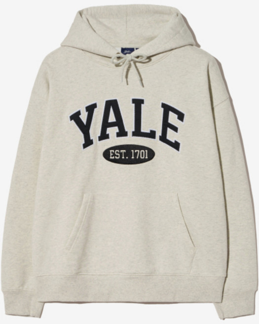 예일 YALE 투톤아치 후드_오트밀