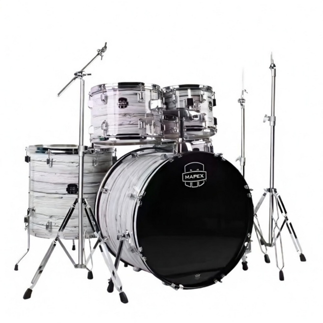 마펙스(MAPEX) 카프 시리즈 5기통 드럼 세트 (3심벌 가능), 1세트, FL-화이트 버치