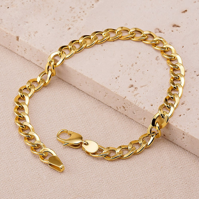 골드앤 14K 헤리티지 체인 팔찌 대 여성남성