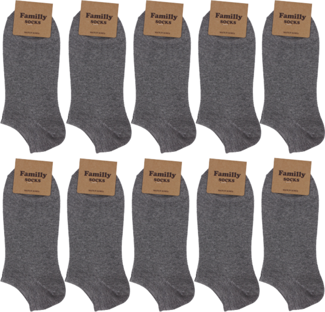 패밀리삭스 남성용 프리미엄 신사 무지 스니커즈 발목 양말 10켤레