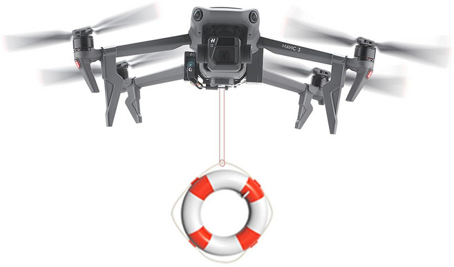 DJI Air3 Air3s 전용 드론 드롭킷 낚시 드랍 장치 드론 이벤트 물품 투하 키트 RC2 RC-N2 호환, 1개, (에어3) 드랍스키드(그레이)