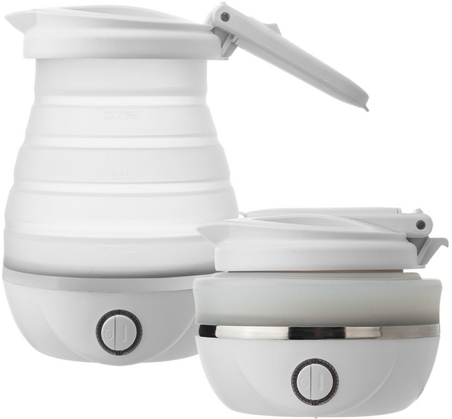 닥터플러스 여행용 캠핑용 휴대용 접이식 전기 커피 멀티 포트, 화이트