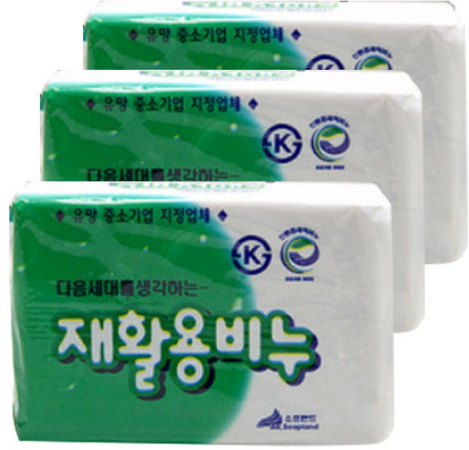 SM소프랜드 재활용비누, 240g, 3개