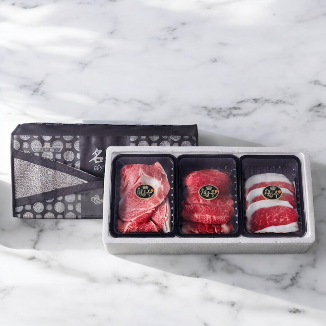 [명품1++] 투뿔 한우선물세트 프리미엄 혼합구성(꽃등심200g+치마살200g+준특수부위400g+차돌양지200g), 1세트