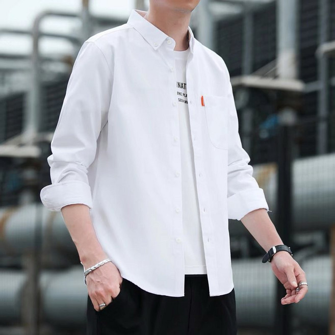 阿堯的店 牛津紡長袖襯衫 休閒襯衫 商務襯衫