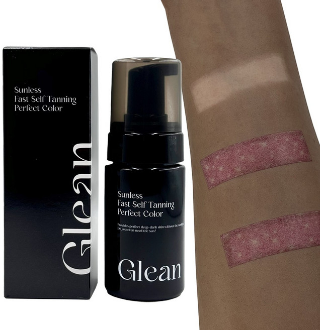 그을린 패스트 선리스 셀프태닝 무스 - 딥다크, 1개, 90ml