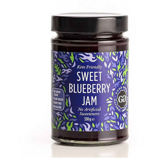 굿굿 스위트 블루베리 잼 노 스위트너 글루텐 프리, 330g, 1개