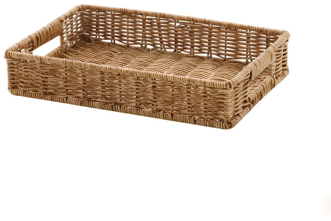 네이쳐리빙 데이지가든 트레이 라탄바구니, 1개