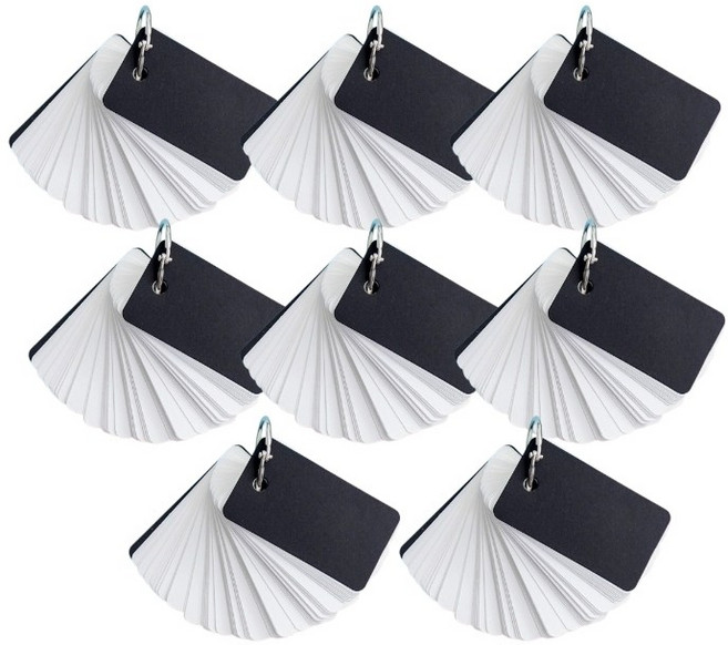 미니 링 단어장 암기카드 암기장 영어단어장 미니노트 카드링, 8개