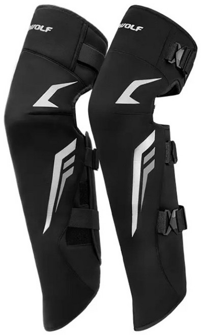 알나인 오토바이 방한 무릎 워머 CE레벨1 보호대 내장, 블랙