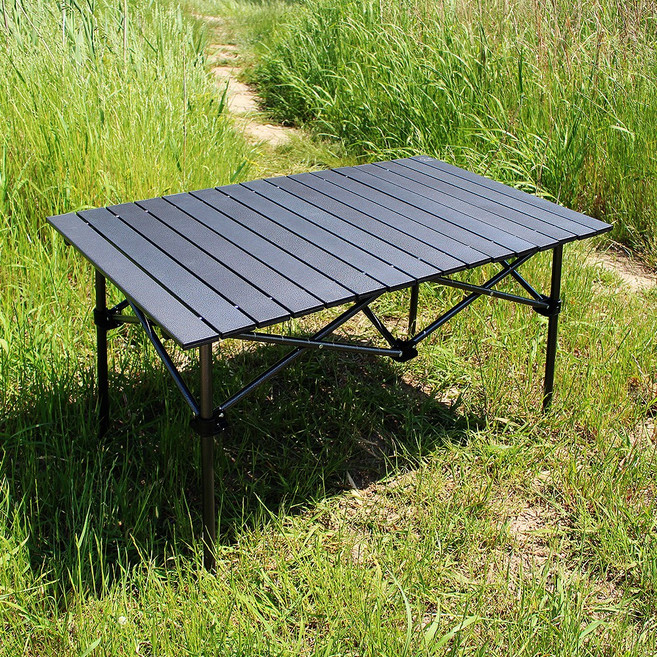 CAMP24 알루미늄 롤테이블 900mm, 블랙