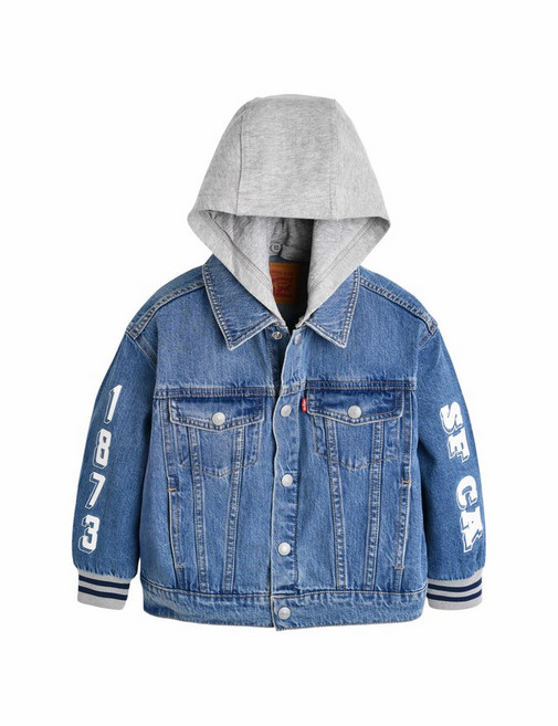 리바이스키즈 후드데님 자켓* 후드탈부착형으로 봄 가을 입기 좋은 캐주얼 후드자켓** 25년 140~170 사이즈 매장 인기템** NC순천@