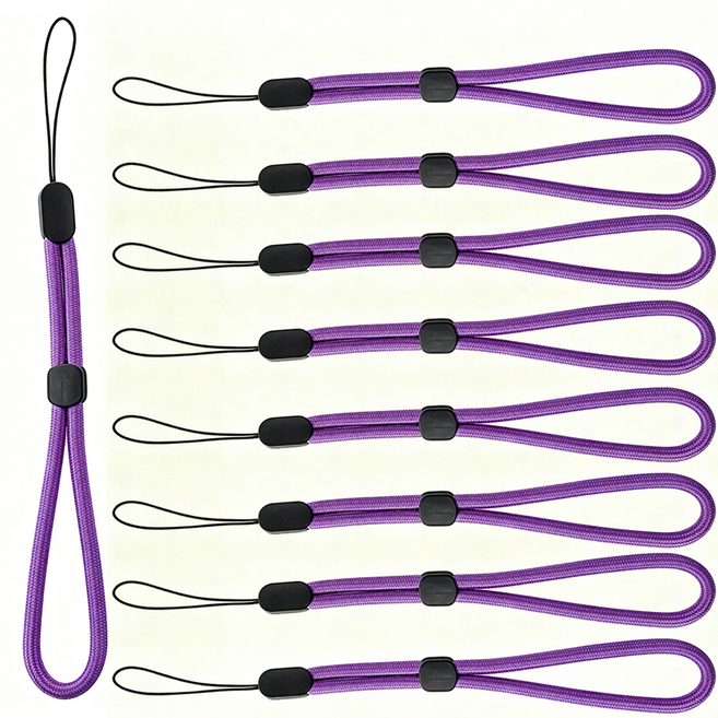 다람앤토리 다용도 핸드 스트랩 휴대폰 줄, 10개, 퍼플