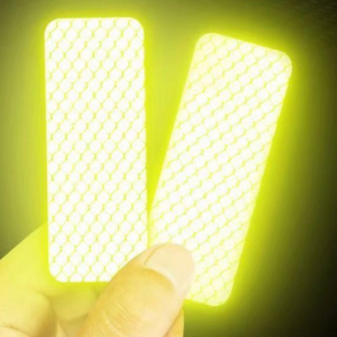 알리오마켓 오토바이 자전거 야간 반사 형광 스티커, 옐로우, 30개